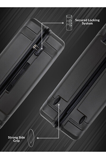 PARAJOHN Vector 20-Inch Cabin Size Hard Shell Carry-On Luggage Trolley Bag with 360° Spinner Wheels