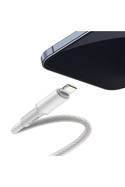 Baseus Kabel przewód do iPhone USB-C - Lightning szybkie ładowanie 20W 2m - biały