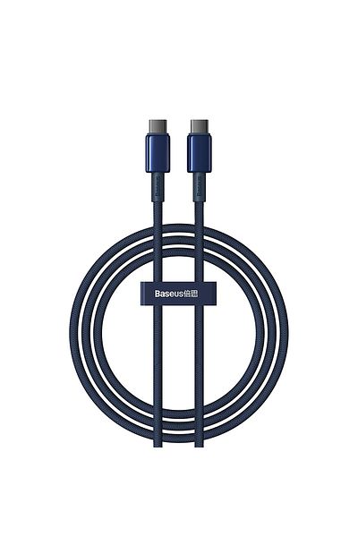 Baseus Kabel przewód Tungsten Gold USB-C - USB-C 100W 1m - granatowy