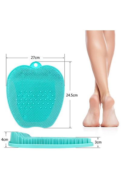 Modares Store Multipurpose Bathroom Shower Mat Hand Foot Body Flexible Soft Plastic Shower Loofah