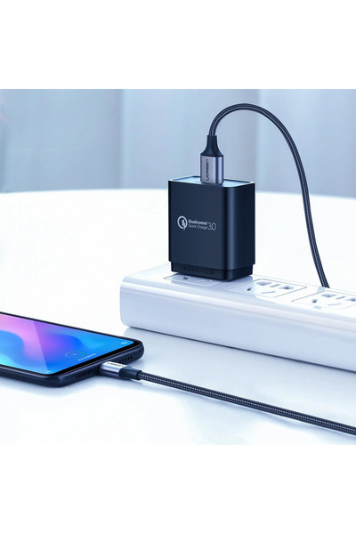 Ugreen Kabel przewód USB-A - USB-C QC 3.0 3A 0.25m - szary