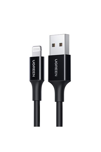 Ugreen Kabel przewód USB-A - iPhone Lightning MFi 2.4A 1m - czarny