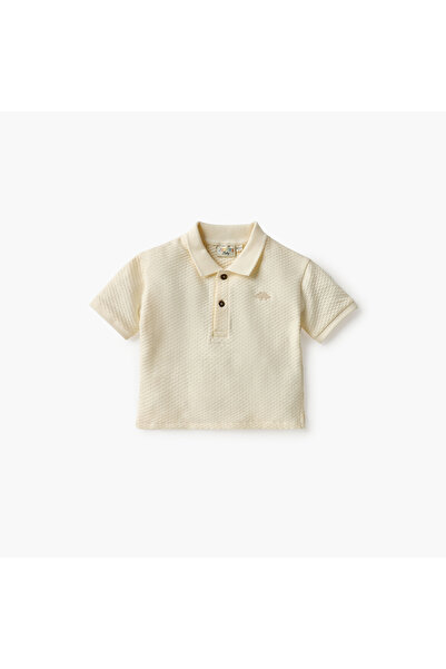 Juniors Textured Polo T-shirt and Shorts Set