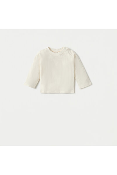 giggles Solid Long Sleeves T-shirt and Dungaree Set