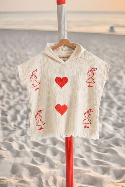 VAROL Organic 100% Cotton Muslin Children's Poncho - Lovely