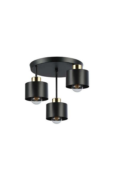 MasterLED Elza ceiling lamp, 3xE27, black+copper,