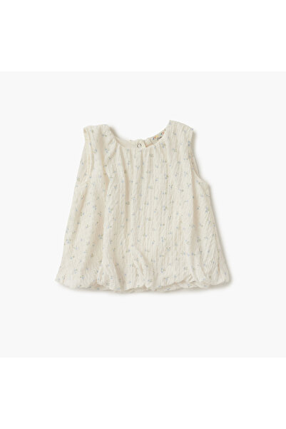 Juniors طقم شورت وقميص بدون أكمام بطبعة زهور بالكامل