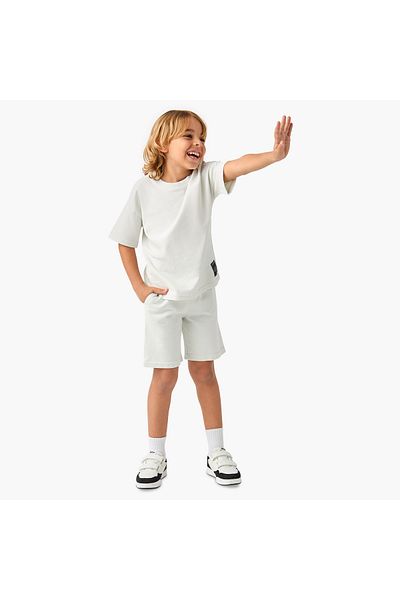 Juniors Solid T-shirt and Shorts Set