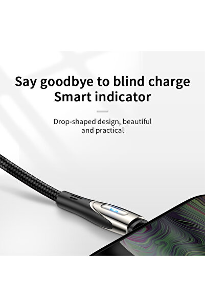 Joyroom Kabel przewód USB-A - microUSB 3A wskaźnik ładowania 1.2m czarny