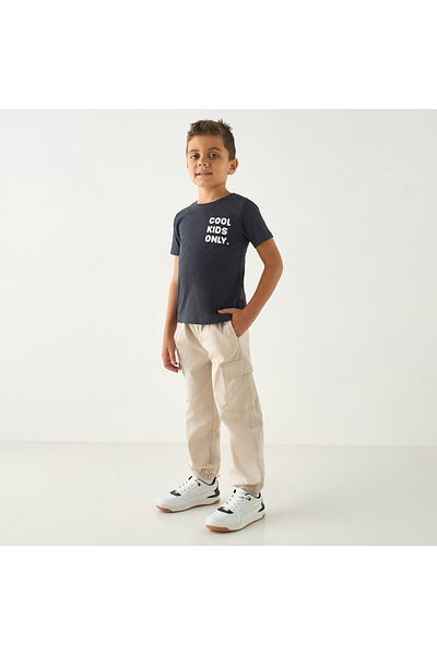 Juniors Solid Joggers with Pockets and Elasticated Waistband