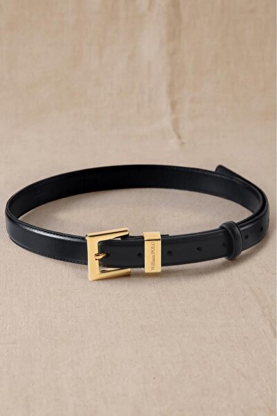 William Polo WILLIAMPOLO Curea de damă din piele naturală cu cataramă aurie