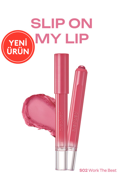 PERIPERA Lightweight Pen Lipstick Slip on My Lip with One Touch Smooth Application (S02 Work Thebest)