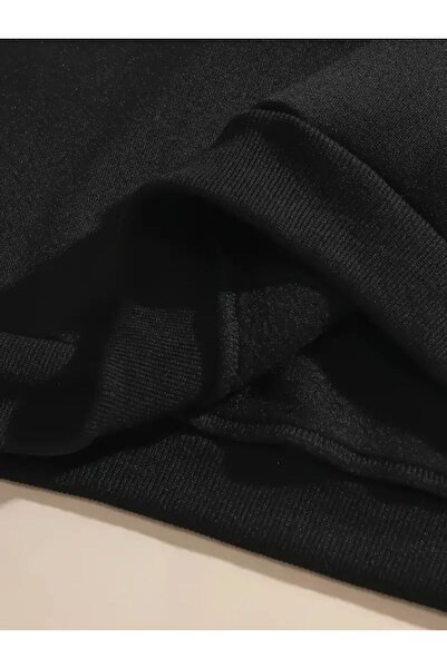 herkesemoda Göğüs Kalp Baskılı Bisiklet Yaka İçi Polarlı Sweatshirt