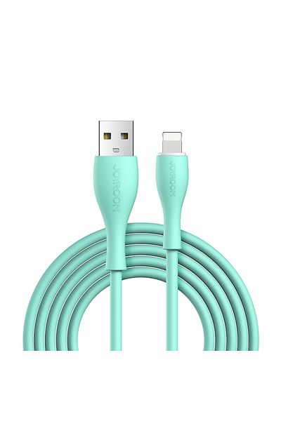 Joyroom Cablu indicator de încărcare iPhone USB-A - Lightning 3A 2m verde