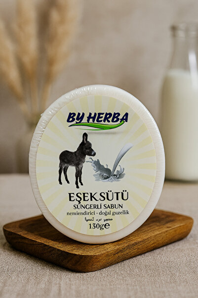 By Herba صابون طبيعي بحليب الحمار والاسفنج