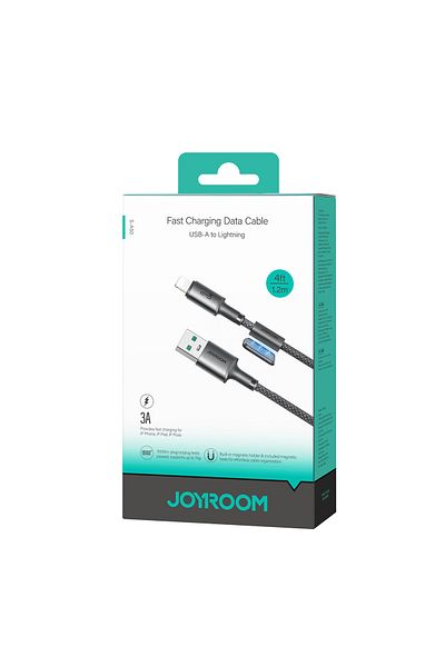 Joyroom Cablu USB-A - iPhone Lightning cu suport magnetic organizator 1.2m - gri