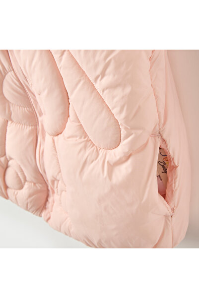 Juniors Solid Sleeveless Light Puffer Jacket with Hood and Zip Closure