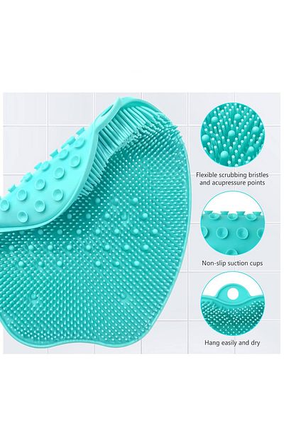Modares Store Multipurpose Bathroom Shower Mat Hand Foot Body Flexible Soft Plastic Shower Loofah