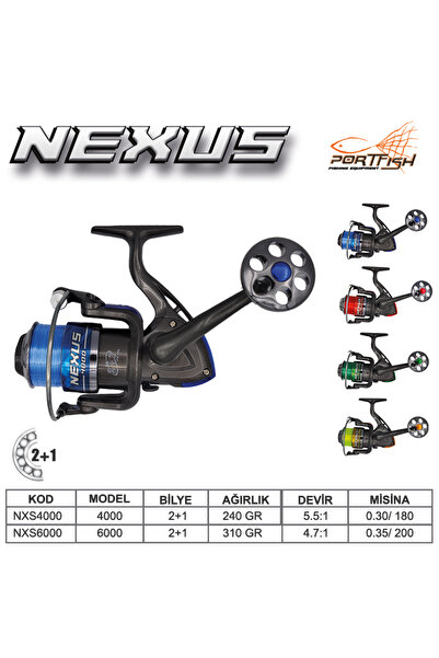 Port Fish ماكينة صيد السمك نيكسوس 4000 2+1bb باللون الأحمر