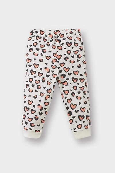 DeFacto Baby Girls Pajamas Set Patterned Long Sleeve Combed Cotton Top Long Bottom E9478A525Au