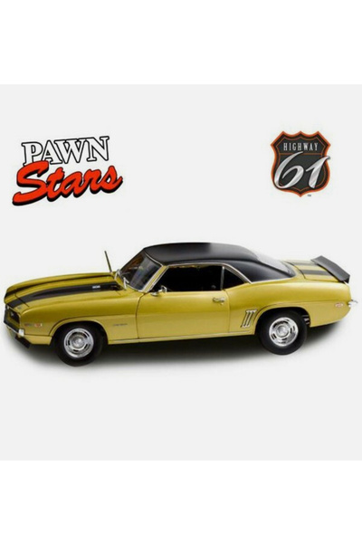 Greenlight Collectibles Highway 61 – 1:18 1969 Chevrolet Camaro Z28 “Pawn Stars” Diecast Model Car- Synoverse Book Gift