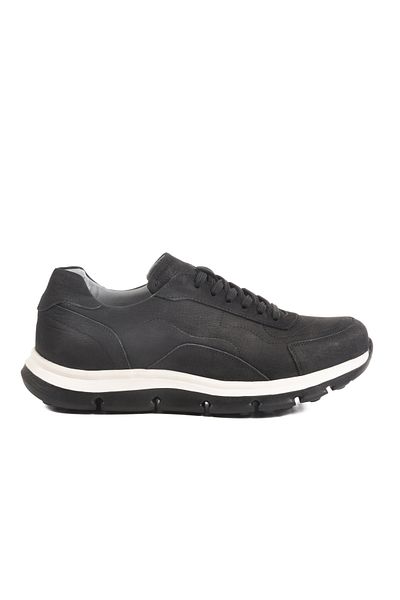 WALKWAY Black Nubuck Genuine Leather Casual Shoes 2519 m