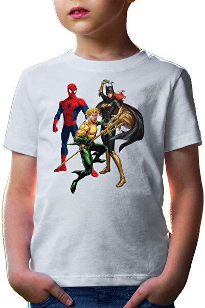 OEM Tricou copii Aquaman Batwoman Spiderman Superhero Trident