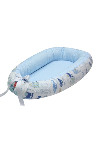 Scamp Bebe Cuib bebelusi Scamp, Premium Baby Nest, cu saltea de cocos, 100% bumbac, antialergic