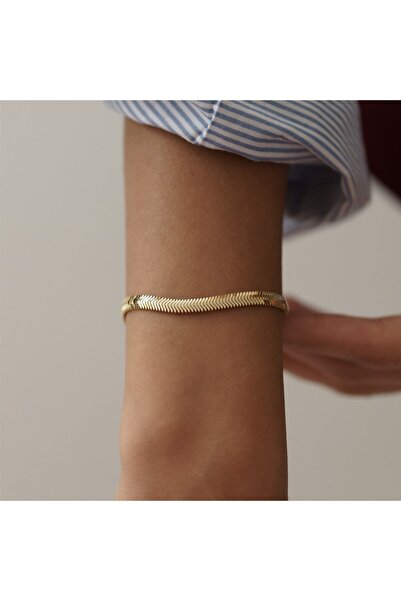 ALTINTAŞ KUYUMCULUK Kalın Yılan Zincir Altın Bileklik
