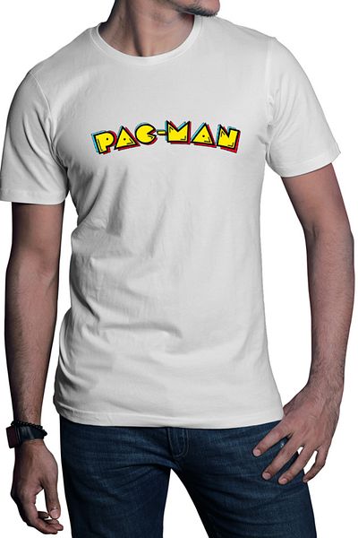 OEM Men's T-shirt Pac Man Game Minimalist Isometric