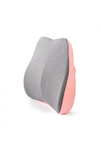 OEM Orthopedic Lumbar Pillow, with Memory Foam and Washable Cover, Pink