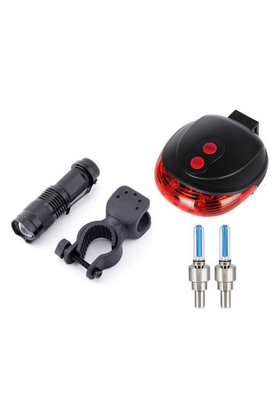 Carsons Front Light with Zoom Lens, Laser Stop 5-LED, Valve Lights, Complete Kit, Black