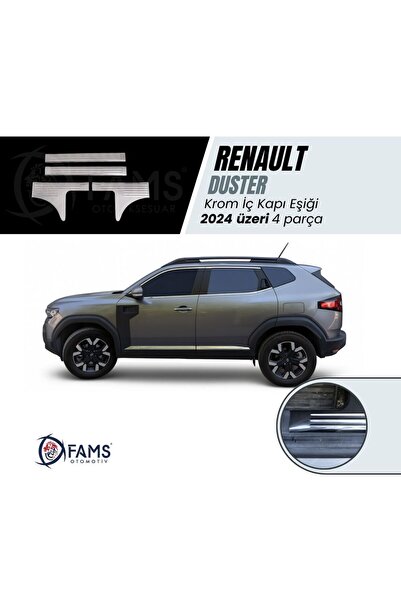 Leonacs Fams Otomotiv Renault Duster 2024 Üzeri Için Krom İç Kapı Eşiği 4 Kap...