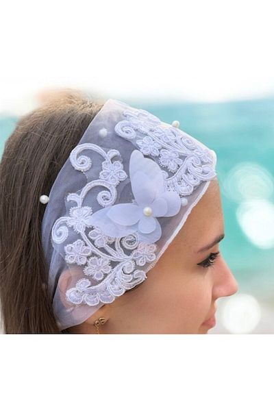 OEM Esarfa pentru dezgatit mireasa cu broderie si perlute