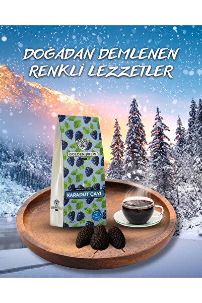Golden Brew & Tea Coffee Gerçek Karadut Parçacıklı Sıcak ve Soğuk Demleme Karadut Meyve Çayı