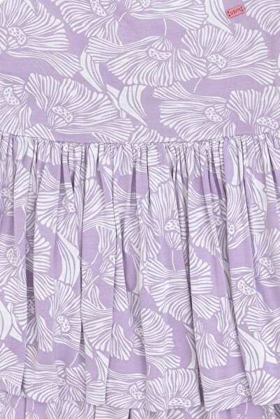 U.S. Polo Assn. Kız Çocuk Lila Fırfırlı Askılı Örme Elbise 50306276-VR034