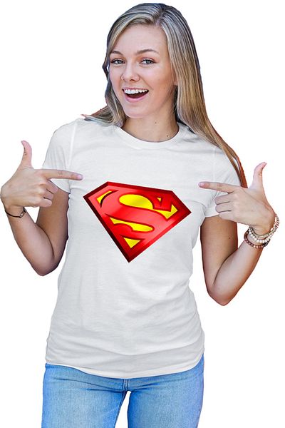 OEM Tricou Femei Superman Logo Clark Kent Comic Book Jerry Siegel
