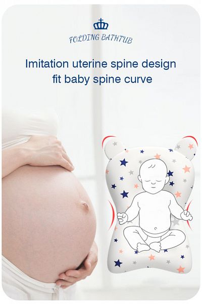 Little Mom Cadita pentru bebelusi pliabila cu pernuta reductor Little Mom King Blue, dimensiune 82 x 50 x 21.5