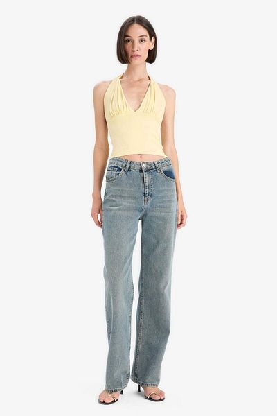 DeFacto Slim Fit Slim Fit Halter Neck Tank Top F7678Ax25Au