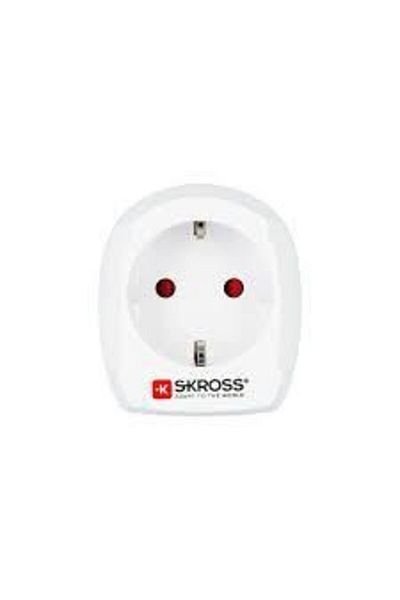 Inna marka Adaptor priză SKROSS tip D (UK)/C (Europlug) alb, 1.500230-E
