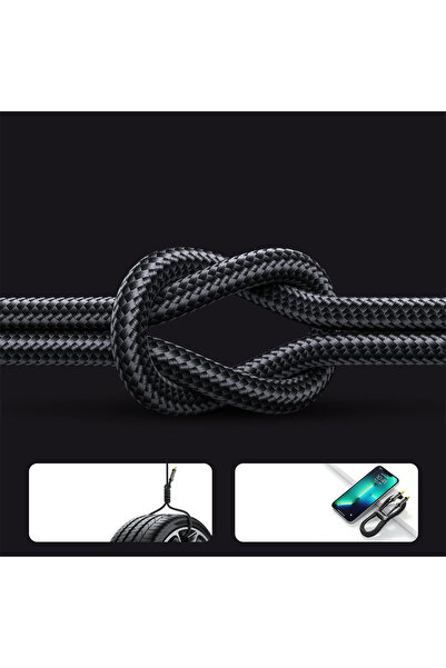 Joyroom Cablu împletit pentru iPhone USB-C - Lightning PD 20W 2m albastru