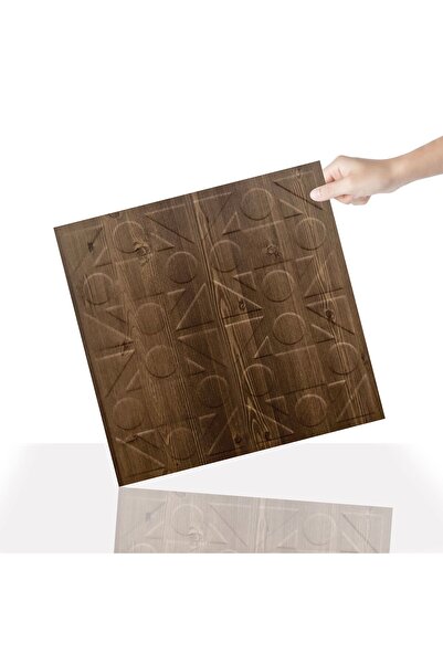 TİNK 3 Boyutlu Duvar Paneli Kabartmalı Kareli Yuvarlak Desen Pvc 41x41 cm/ 6 Adet /1 m² Antik