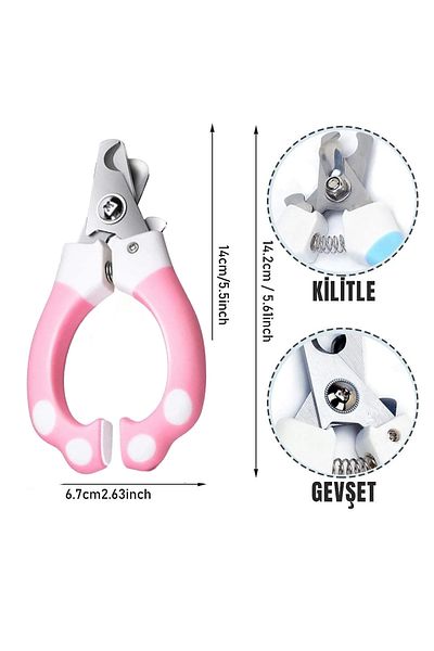 Beatitude Automatic Hair Collector Automatic Key Cat Dog Hair Hair Collection Brush Set Nail Clipper with File