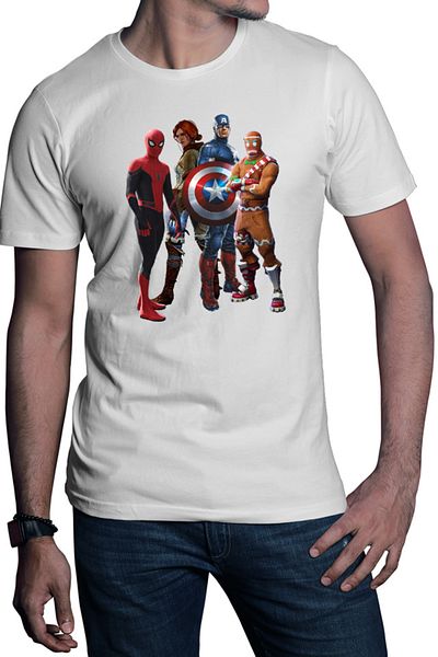 OEM Tricou barbati Witcher Spiderman Captain America Skin Battle Royale