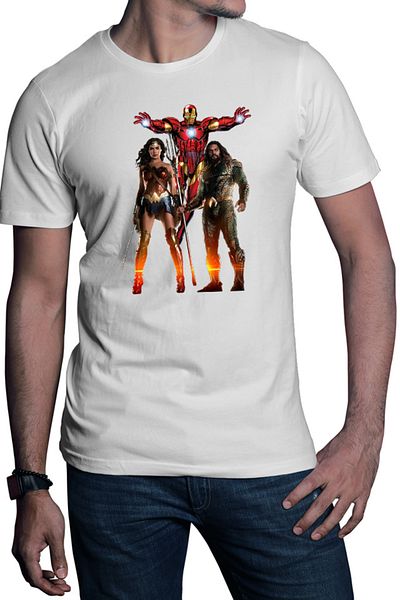 OEM Men's T-shirt Aquaman Wonder Woman Ironman Protect Sea