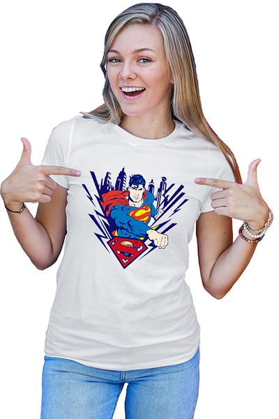 OEM Tricou Femei Superman Superhero Fly Cape