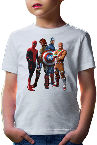 OEM Tricou copii Witcher Spiderman Captain America Skin Battle Royale