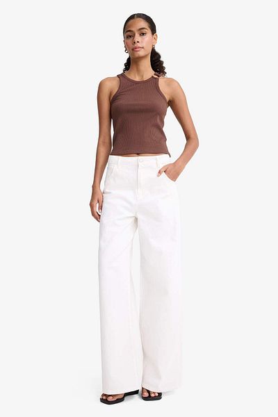 DeFacto Slim Fit Slim Fit Crew Neck Ribbed Camisole Undershirt F4994Ax25Au