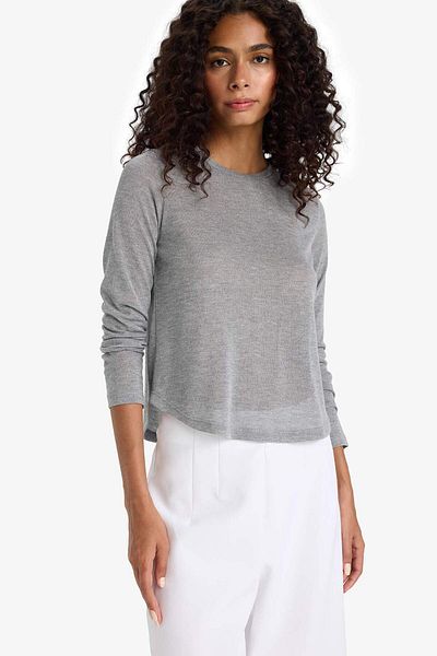 DeFacto Tricou cu mânecă lungă cu decolteu rotund F8182AX25AU