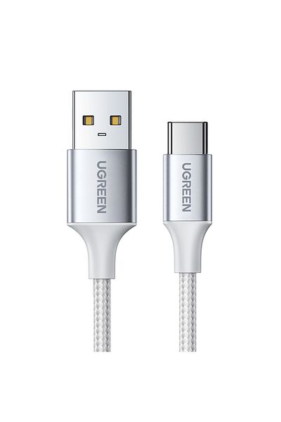 Ugreen Kabel przewód w oplocie USB-A - USB-C QC 3.0 3A 0.5m - biały